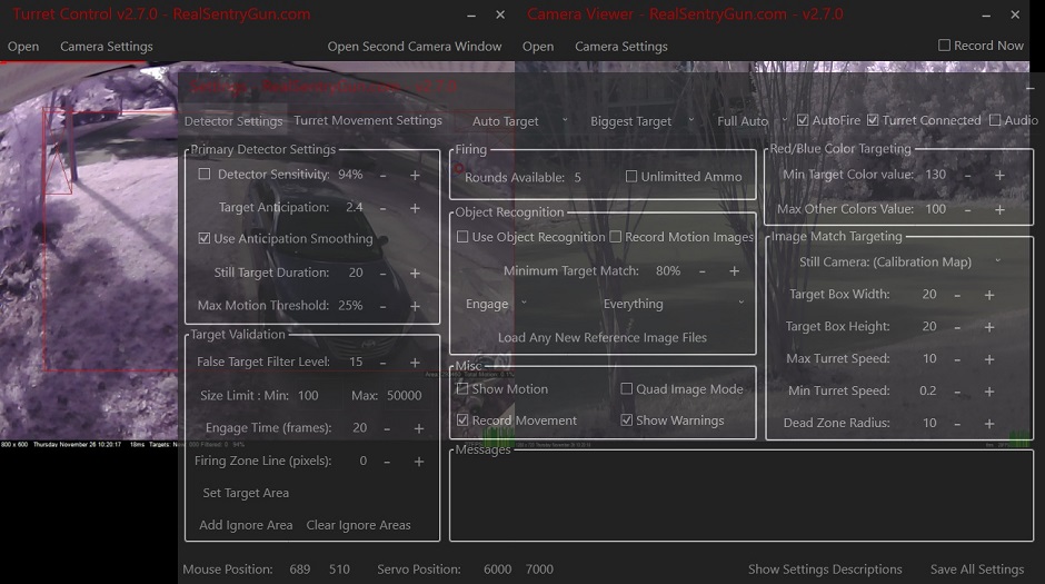 sentry gun turret sentry ptz camera targeting software paintball airsoft